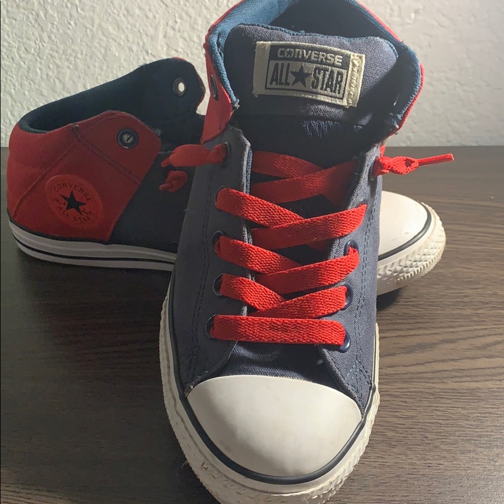 Junior Red, white and blue low top all stars